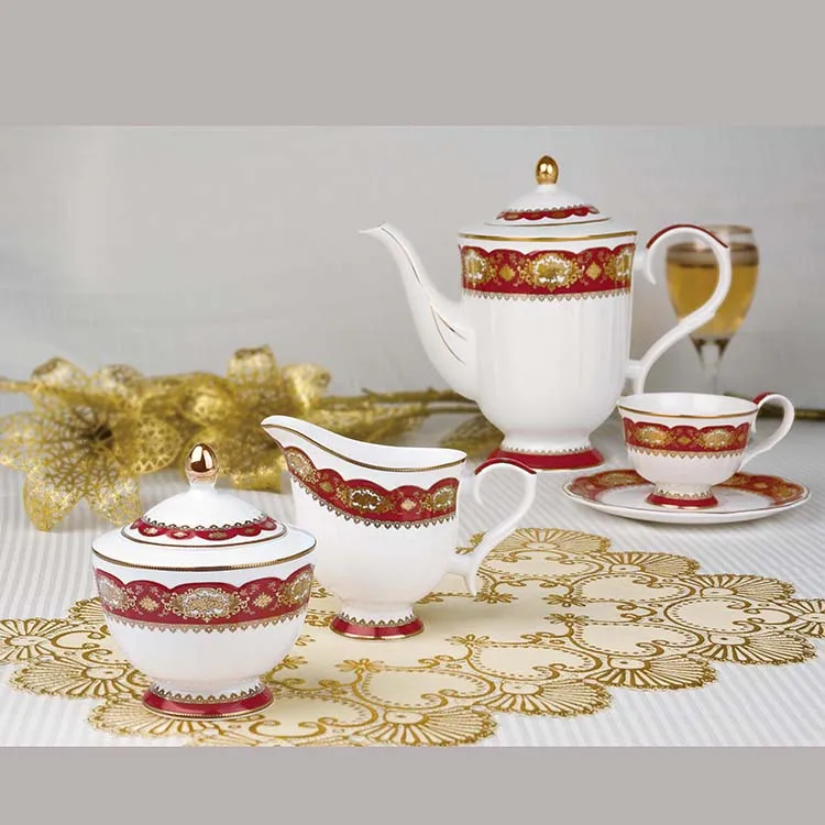 Christmas style Coffee&Tea Sets 15 pcs Bone China tea set Coffee Mug set