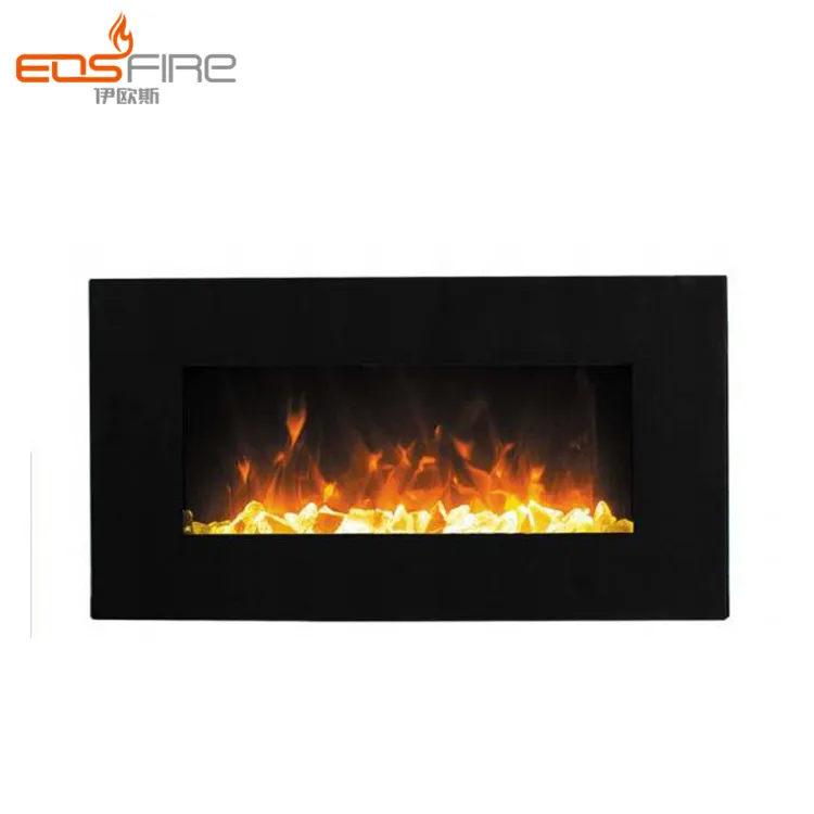 Black metal small electric fireplace cheapest price stove burning