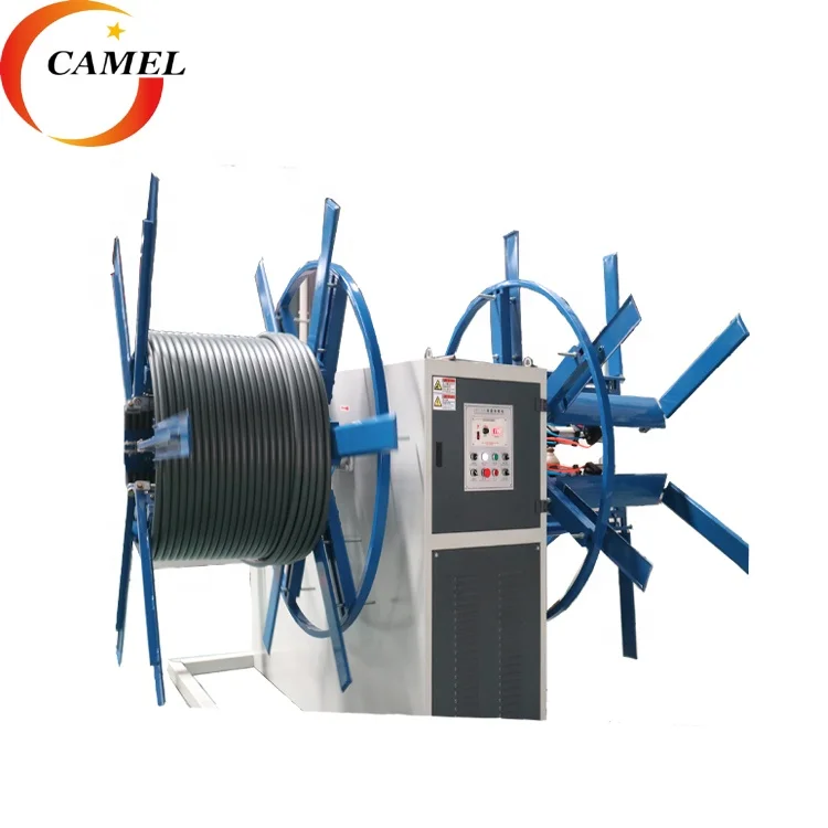 
automatic pp pe hdpe plastic pipe single double disk winder machine 
