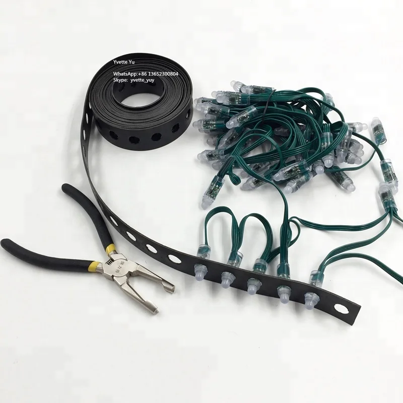 Пиксельная Монтажная лента для пикселей светодиодная гирлянда рождественской елки WS2811 12 мм узлы пули