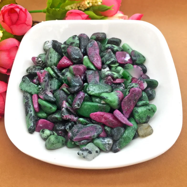 Bulk Natural Rough Ruby Zoisite Tumbled Stones