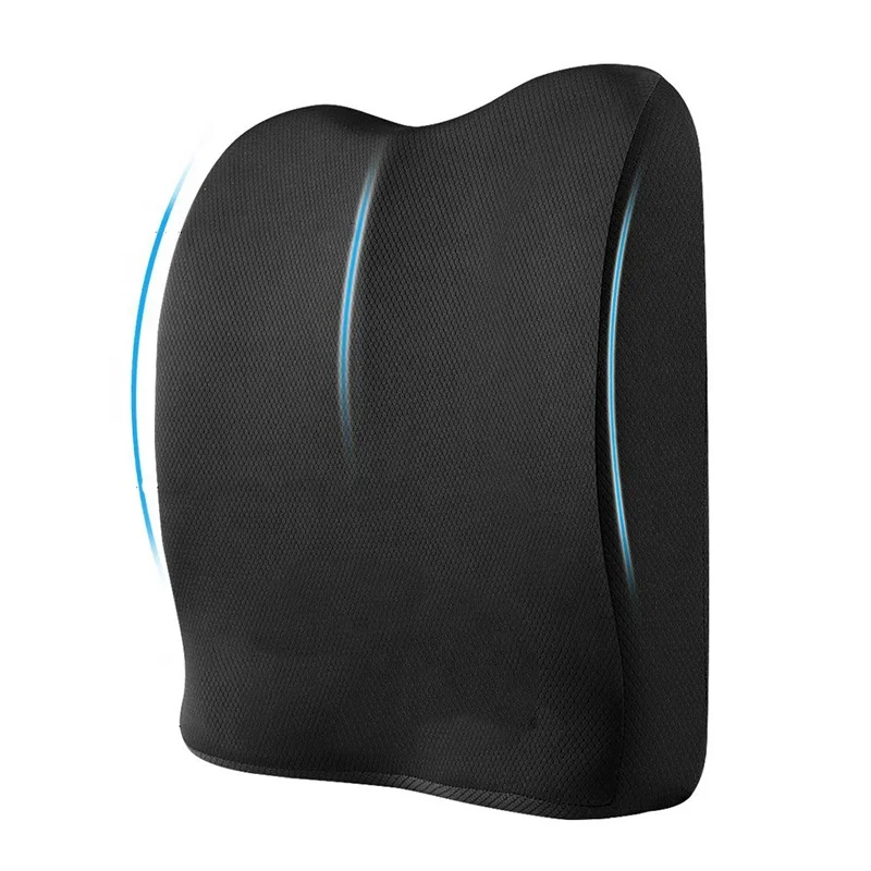 Memory Foam Lumbar Back Support Bus Driver Seat Cushion with Message Point For Back Pain Office Chair Car