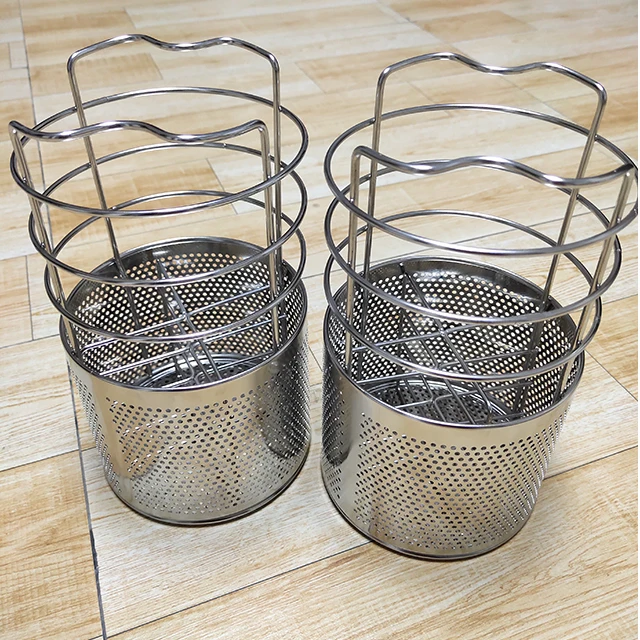 Nicety Korea style SS201 SS304 safe stainless steel kitchen chopsticks utensil holder  for steam sterilizer