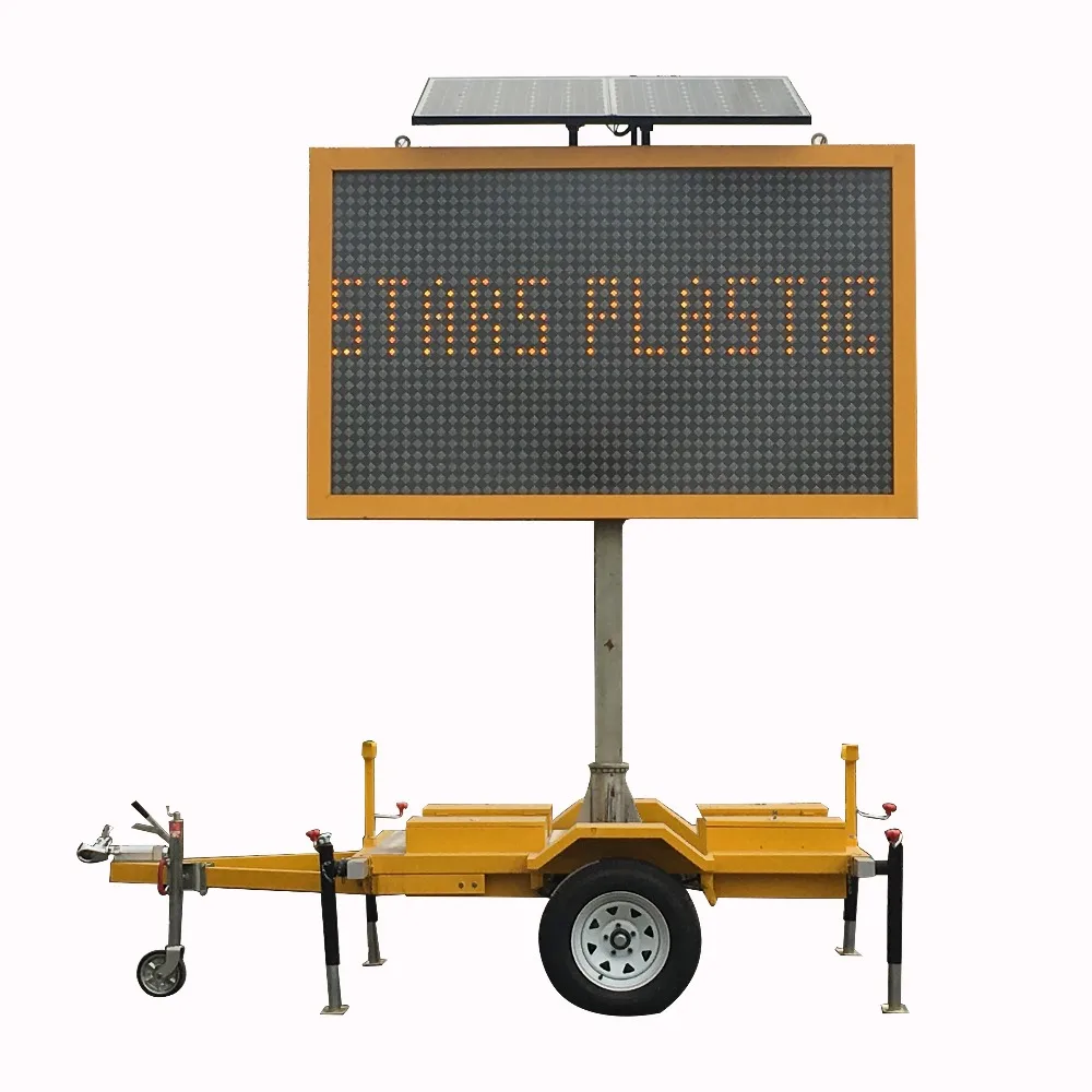 Mobile Informative LED Solar Traffic Warning Signs Variable Message Signs screen Trailer Traffic Signal