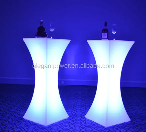 remote control lighted up 16 colors portable led cocktail bar table