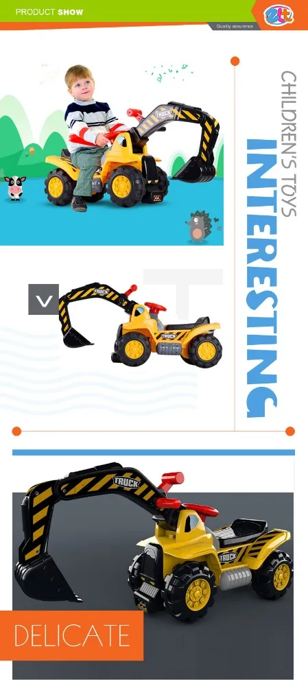 Hot popular electric ride on toy excavator for kids