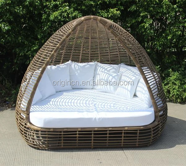 Luxury Design Daybed Beach Hotel Home Out Side Relaxing Outdoor Furniture Rattan Wicker Daybeds