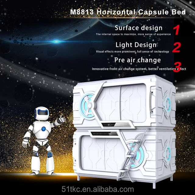 M-8813 Newest Space Capsule Hotel Bedroom Sets Bunk Beds Sleep Cabin Nap Cab Sleepbox Office Pod