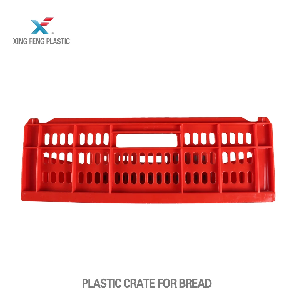 Stackable food grade plastic bread crate 545*485*162mm
