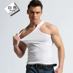 Высококачественная Мужская майка для бега из 100% хлопка