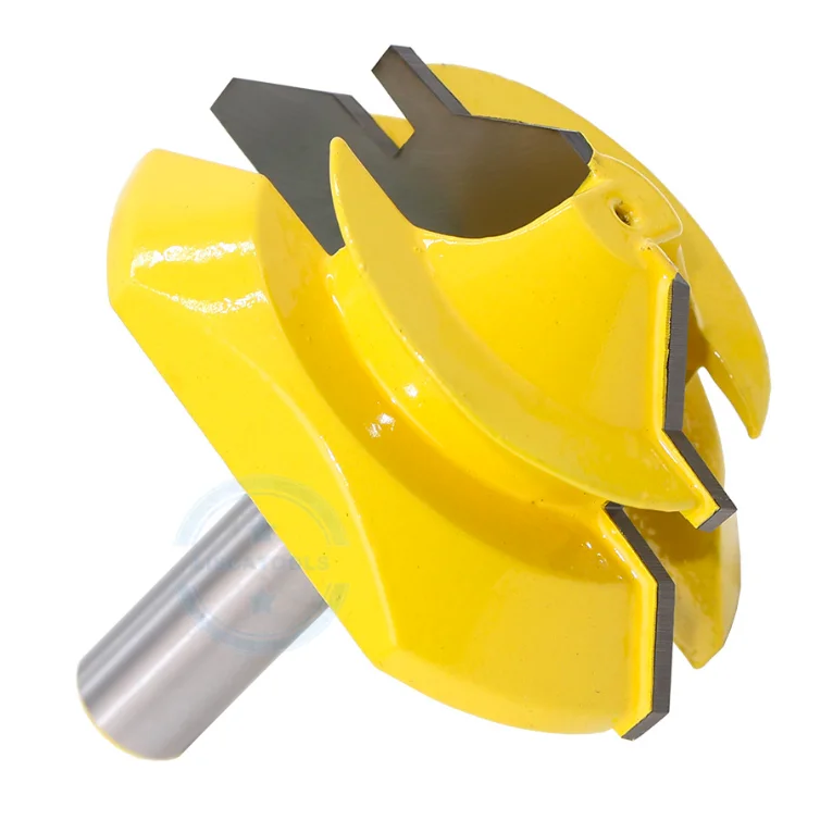 L-N017-6 1PC Large 45 Degree Lock Miter Router Bit Anti-kickback 1/2 Inch Shank Stock 1 Tenon Cutter for Woodworking