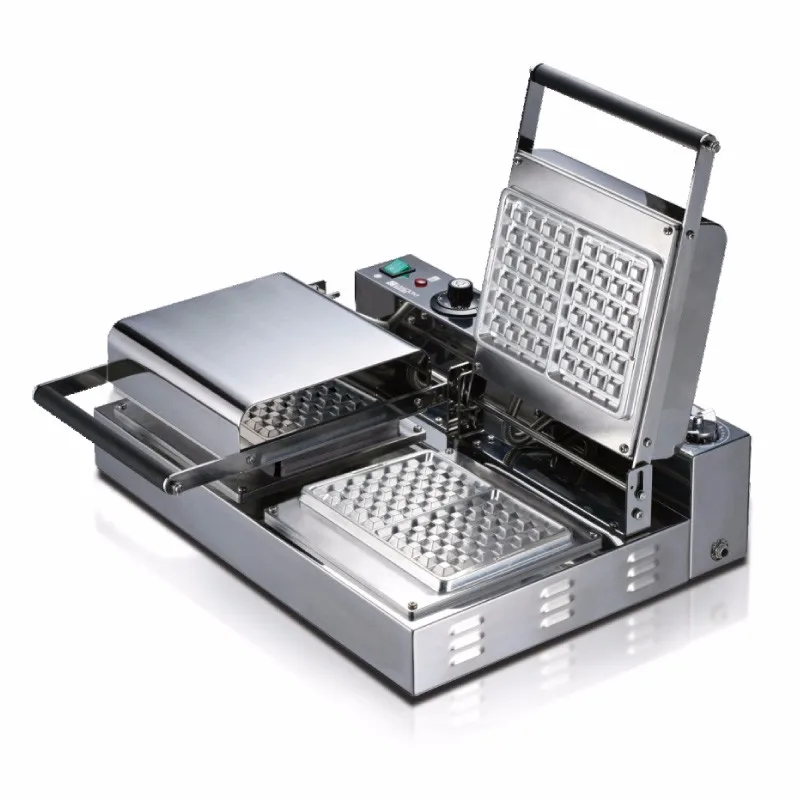 Commercial Belgium And Liege Waffle Maker With Black Outlook