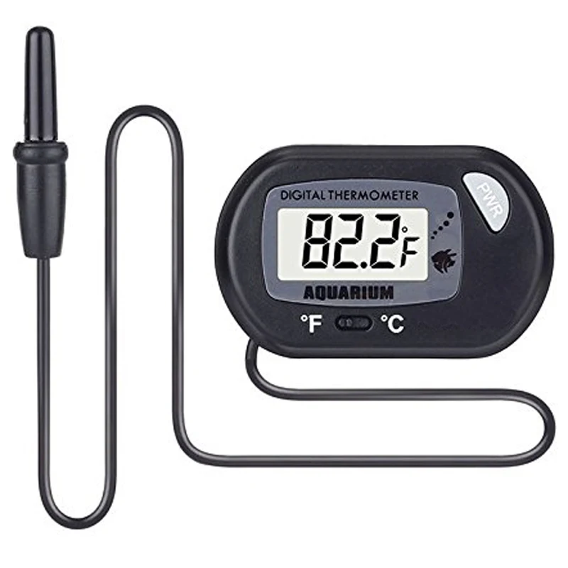 Sucker Holder Heat Sensor Probe Fish Terrarium Water Temperature Digital Meter