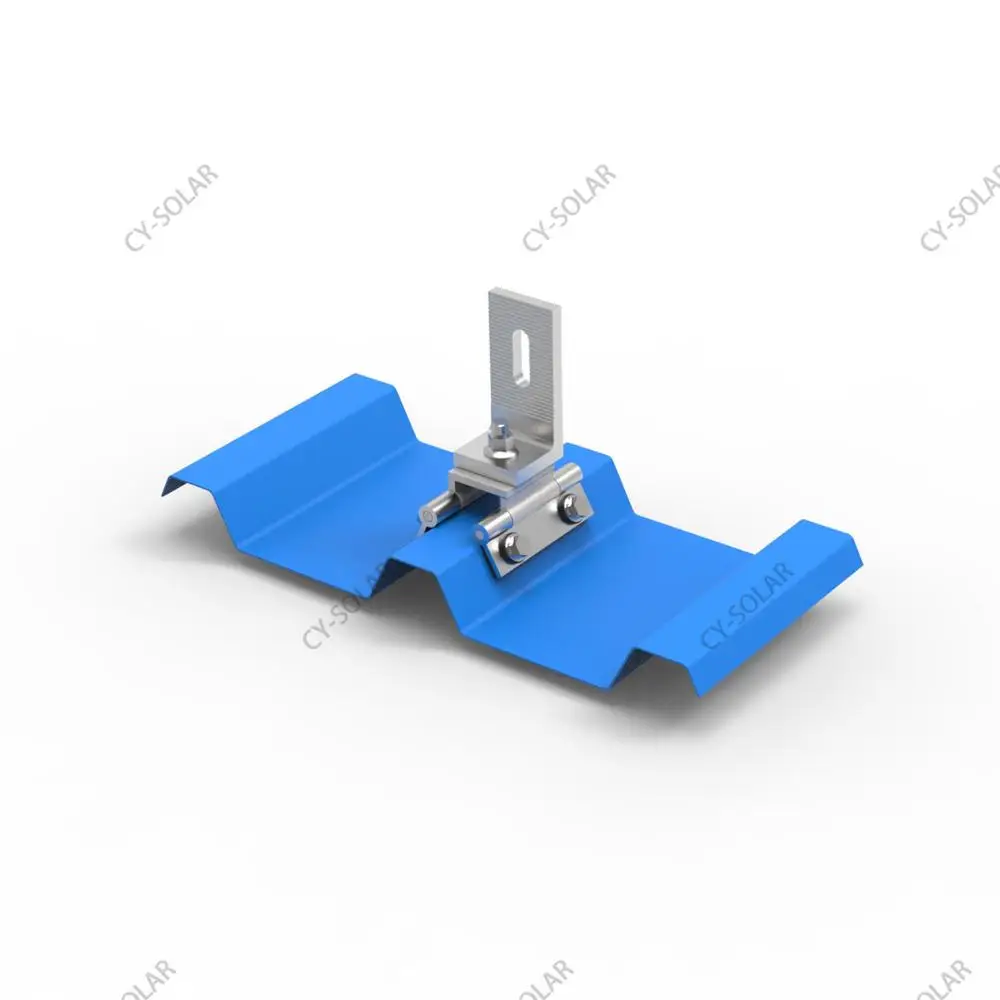 PV adjustable clamp for trapezoidal metal roof, solar panel mounting clamps