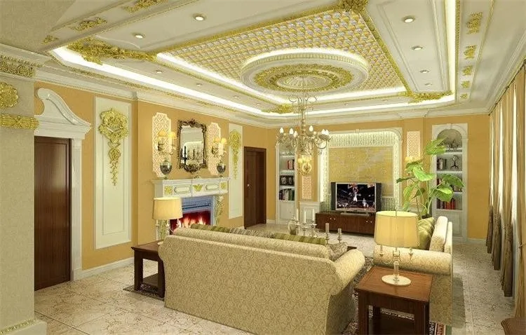 Polyurethane Crown Moulding Flexible Foam Molding White Ceiling Cornice Types