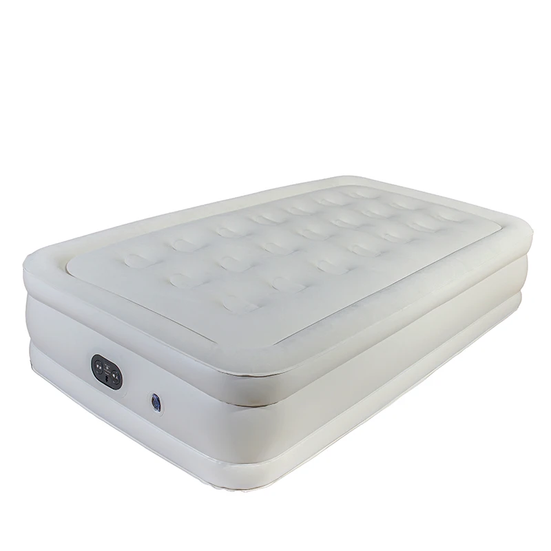 twin built-in pump inflatable mattress outdoor camping air mattress flocked inflatable bed single bed eco-friendly PVC