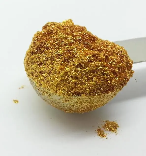 Cosmetic Grade Gold Luster Series Mica pigment flakes for eyeshadow makeup