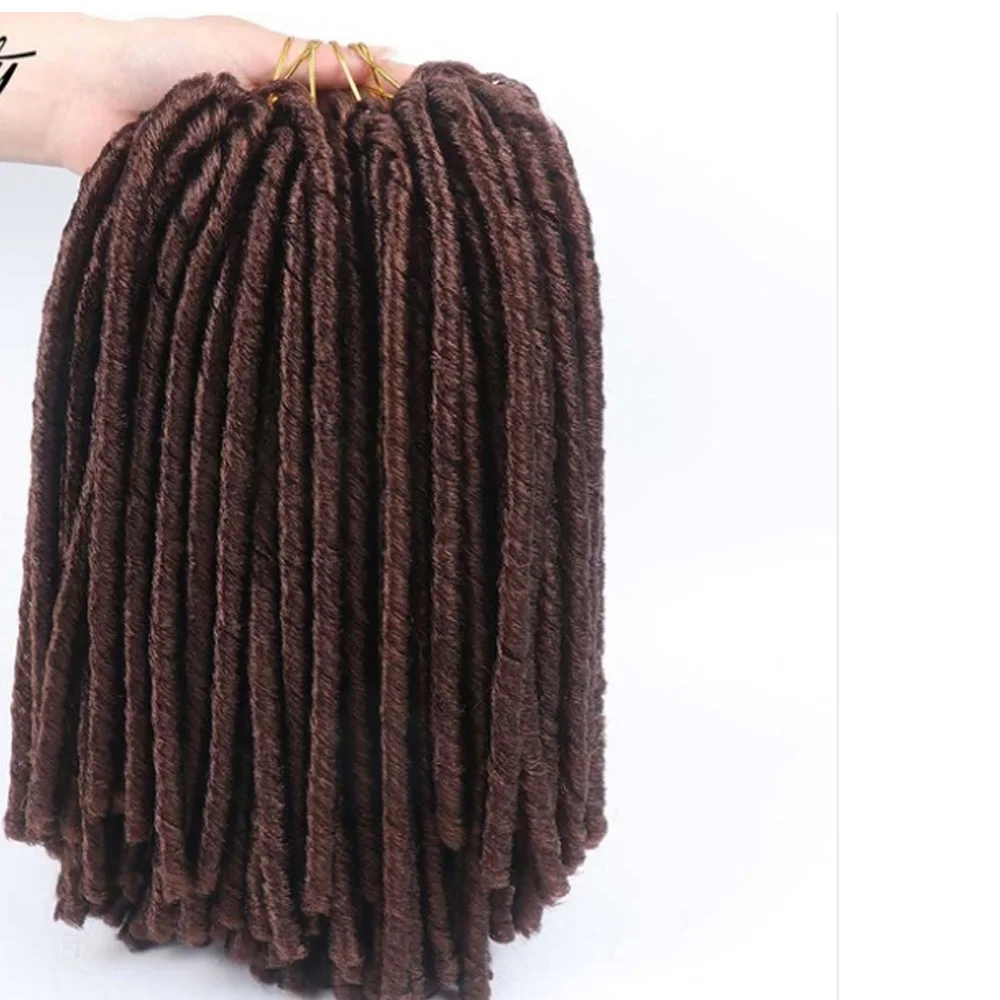 Cheap Braids Short Faux Locs Crochet Synthetic Hair for Black Women Dreadlock Locs Crochet Hair Pre-Looped  in braiding Hair