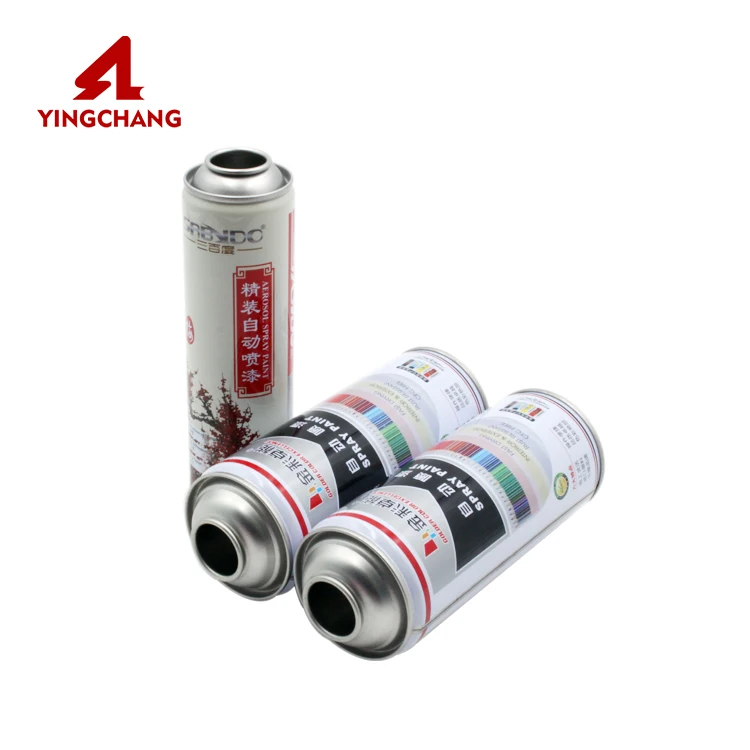Necked-In Empty aerosol tin can for spray paint packaging