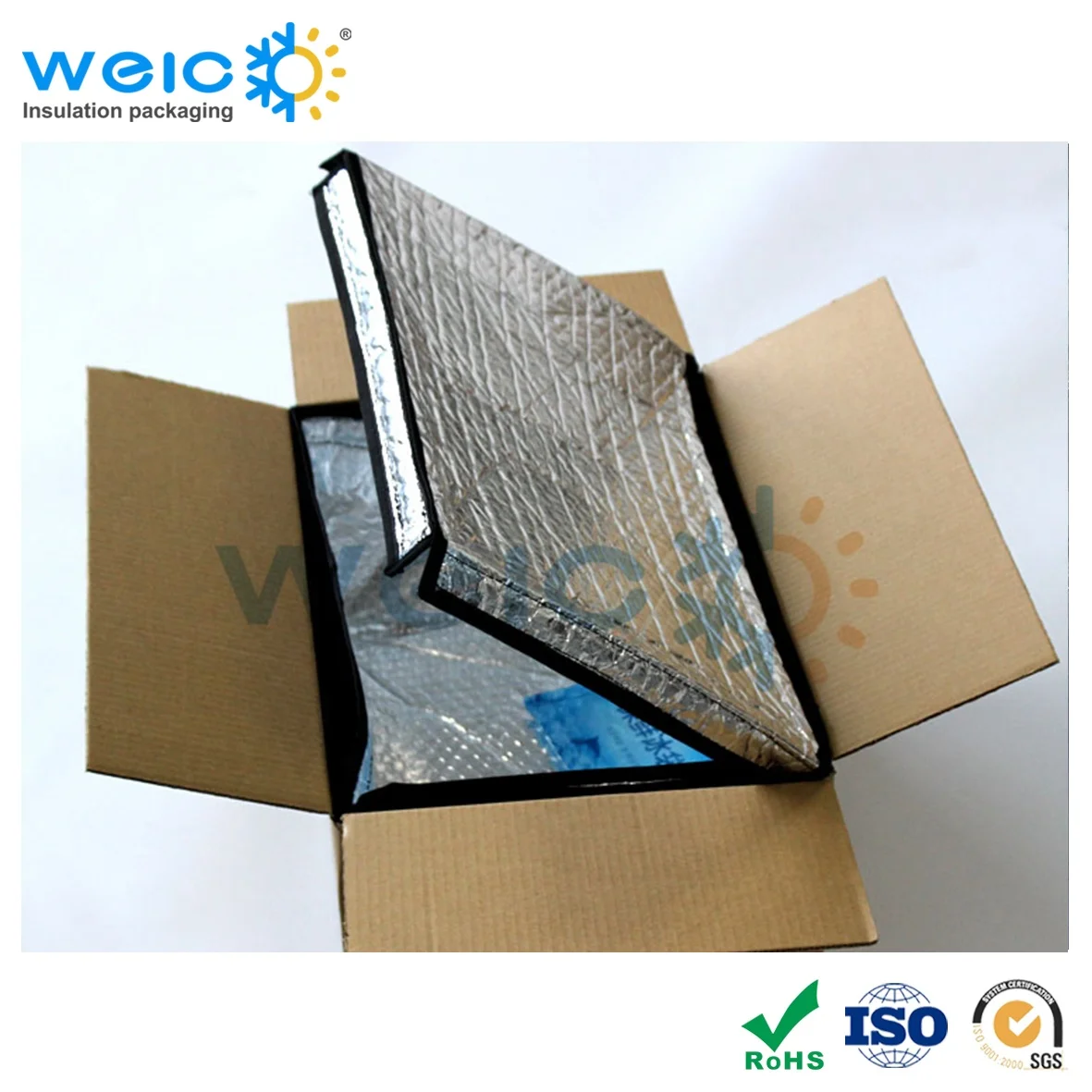 Aluminum foil insulated box liner, cooler boxes for seafood, waterproof and heat insulation