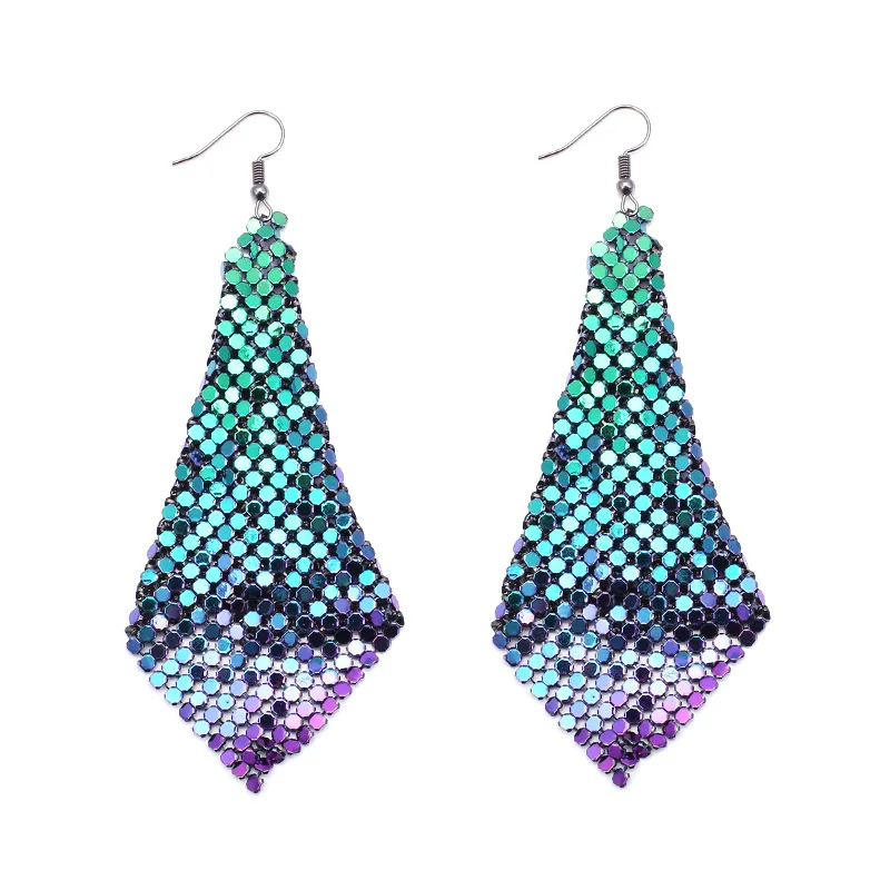 TNER-192031 с кисточками модные блесток Длинные серьги в виде капель для оптовой продажи