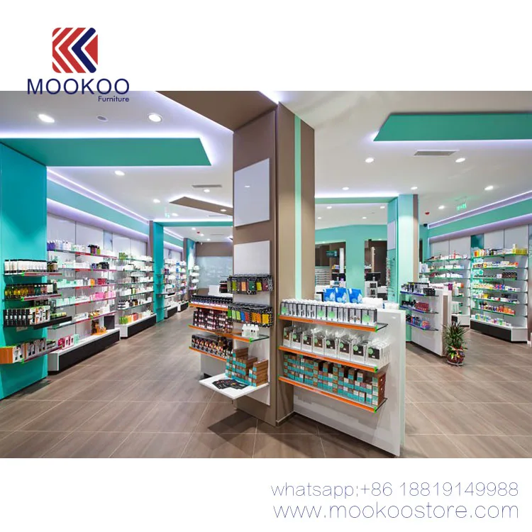 Drugstore Interior Design Pharmacy Store Display cabinets Shelves