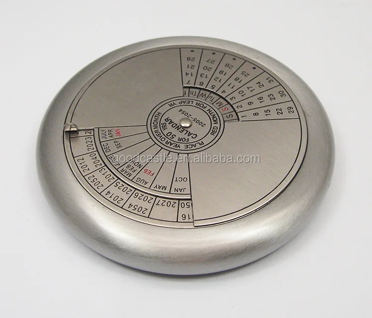 Metal 50 year calender souvenir gift for promotion