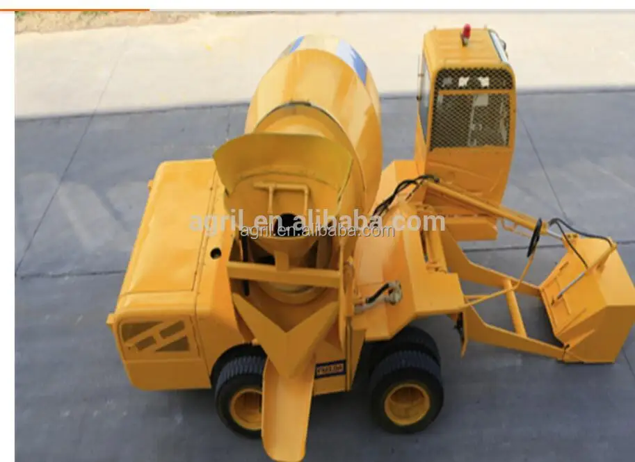 self loading and propelled diesel engine concrete mixer power shift truck with pump air conditioner