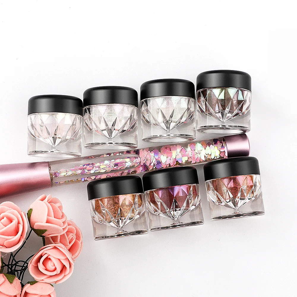 Cosmetics Eye Shadow Wholesale Private Label High Glitter Loose Eyeshadow in Jar