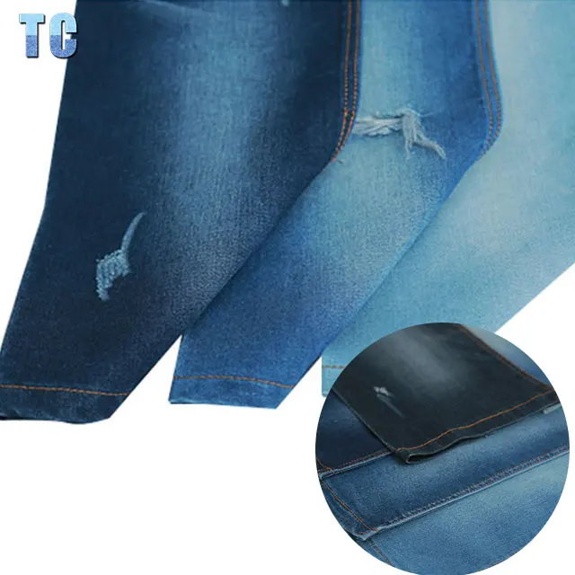 
china supply 10 oz polyester yarn printing knit denim fabric factory price to turkey 