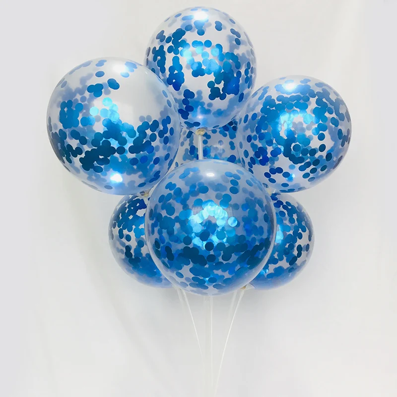 12inch Clear Latex Balloon Rose Gold Foil Confetti Transparent Balloon Happy Birthday Baby Shower Wedding Party Decorations