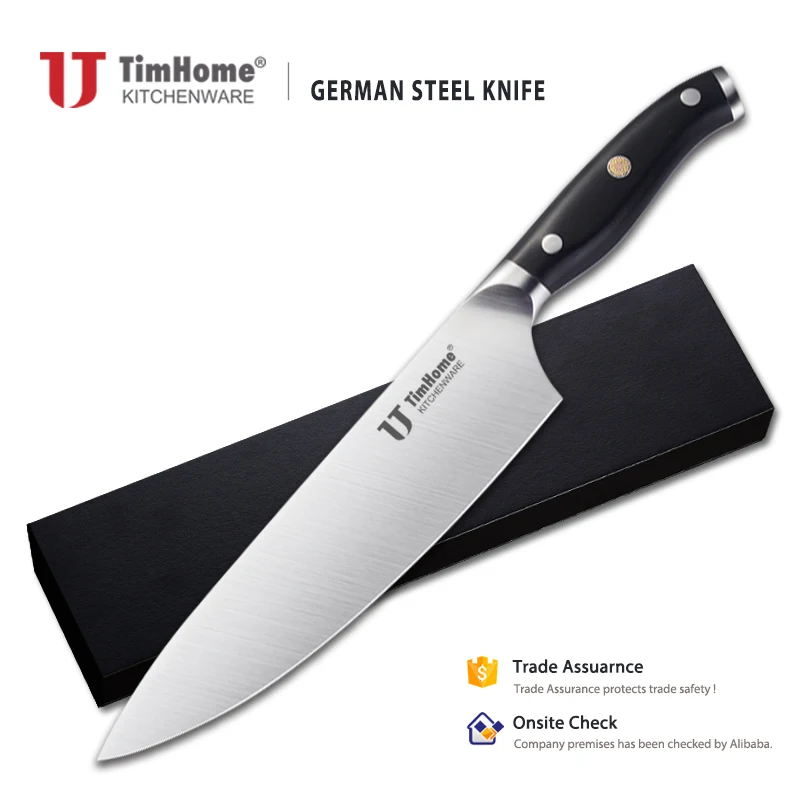 
Razor Sharp Japanese Knife Chef Knives German 1.4116 Steel with Ergonomic G10 Handle 