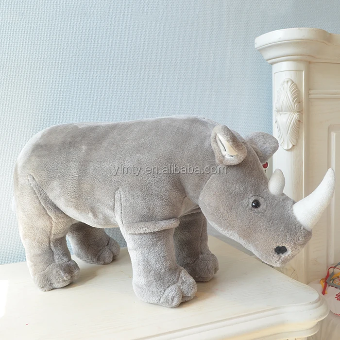 Nanjing ICTI factory custom cheap lovely lifelike rhinoceros animal chair plush stuffed animal toys