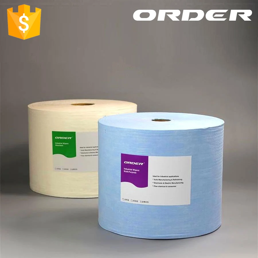 Roll of blue Cleaning Cloths cellulose pp is perforated roll  All-Purpose Wipes