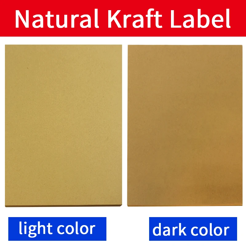 A4 label sheet  Kraft Paper Self-Adhesive Stickers for inkjet / Laser Printer /Copier Matt Surface