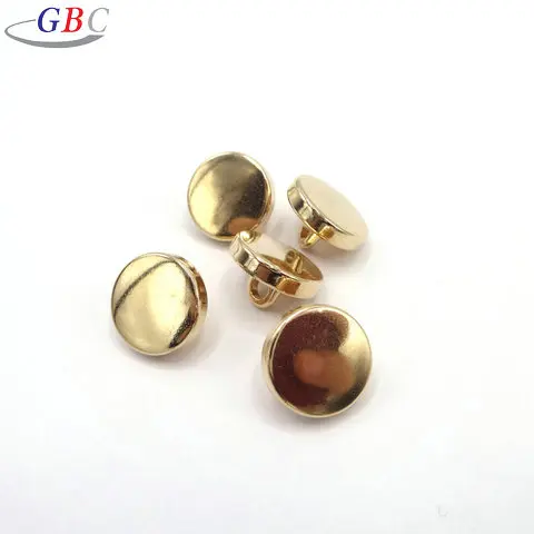 Hot sell metal shiny golden sew loop button