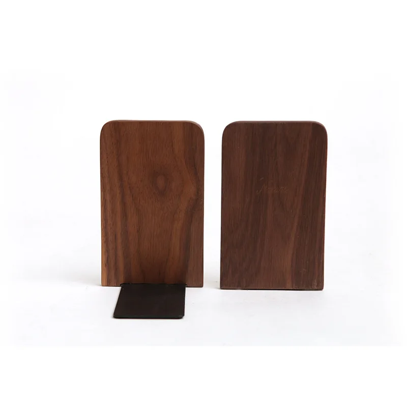
Factory supplies custom black walnut wooden bookends for kids 