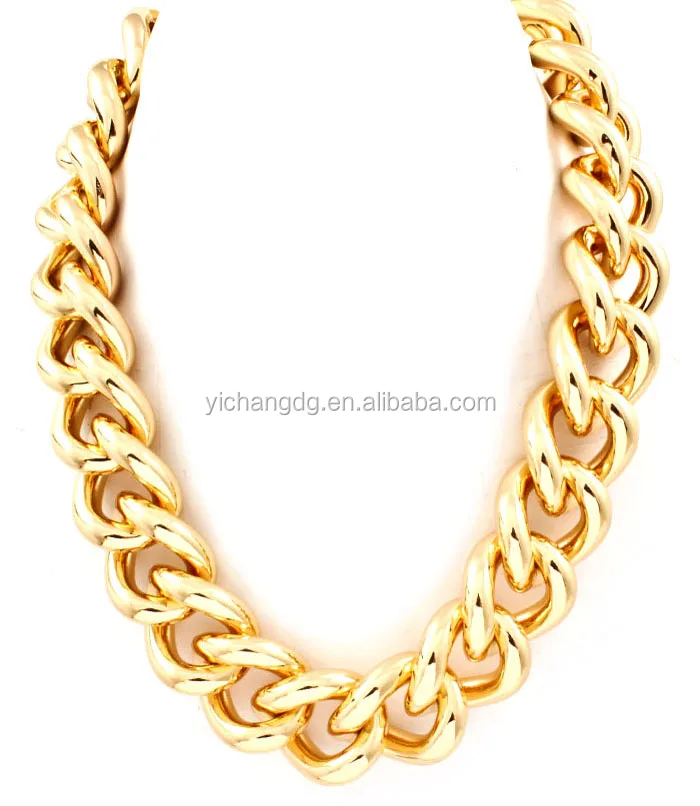 Fashion Dubai New Gold Chain Design For Men 18k Gold Chunky Chain Necklace
