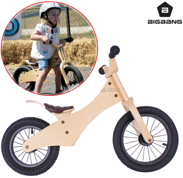 
BIGBANG wood frame push bike WOODEN BALANCE BIKE for toddlers 