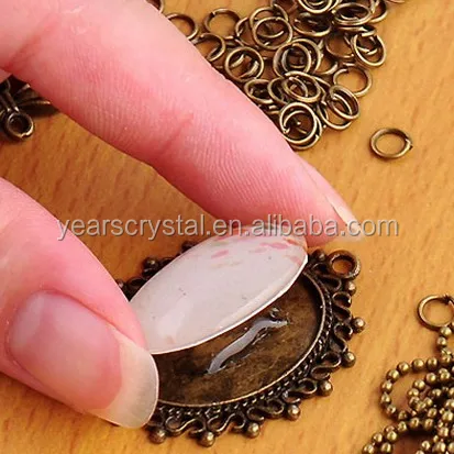 Oval shape crystal glass cabochon gemstones R-3015