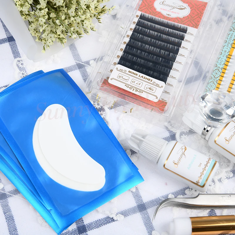 
Private label hydrogel gold lint free makeup remover eyelash extensions gel patch collagen under eye pads 