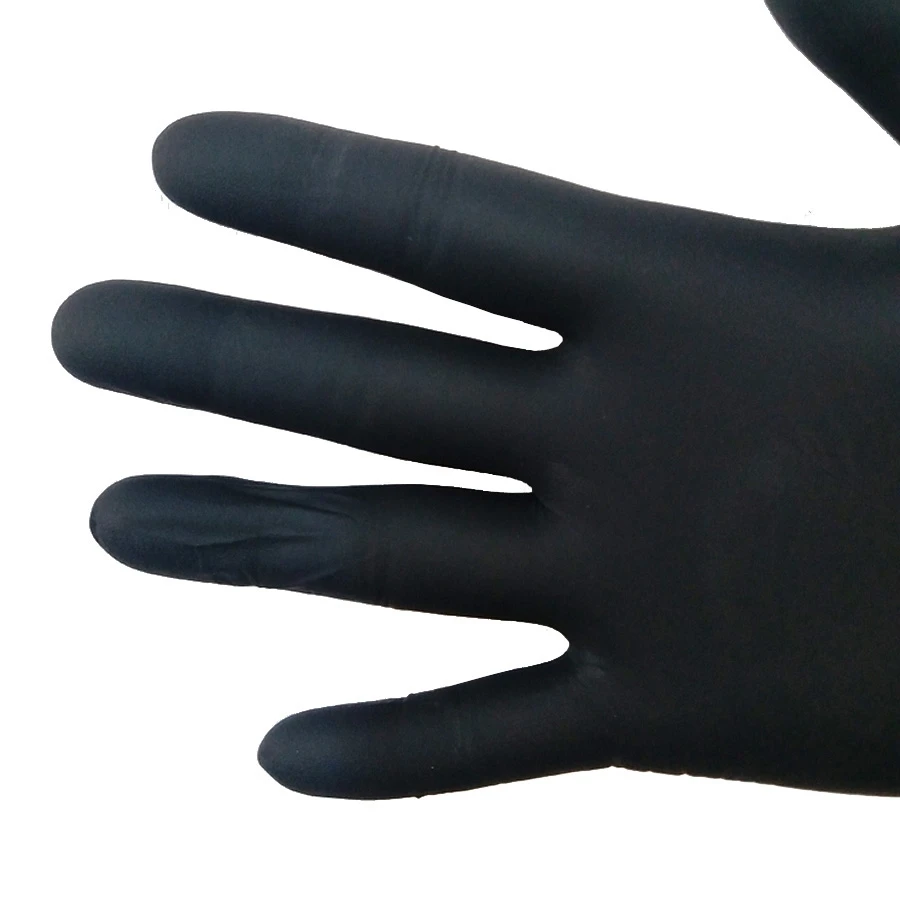 Durable Disposable Tattoo Storage Gloves Black Nitrile Gloves Disposable