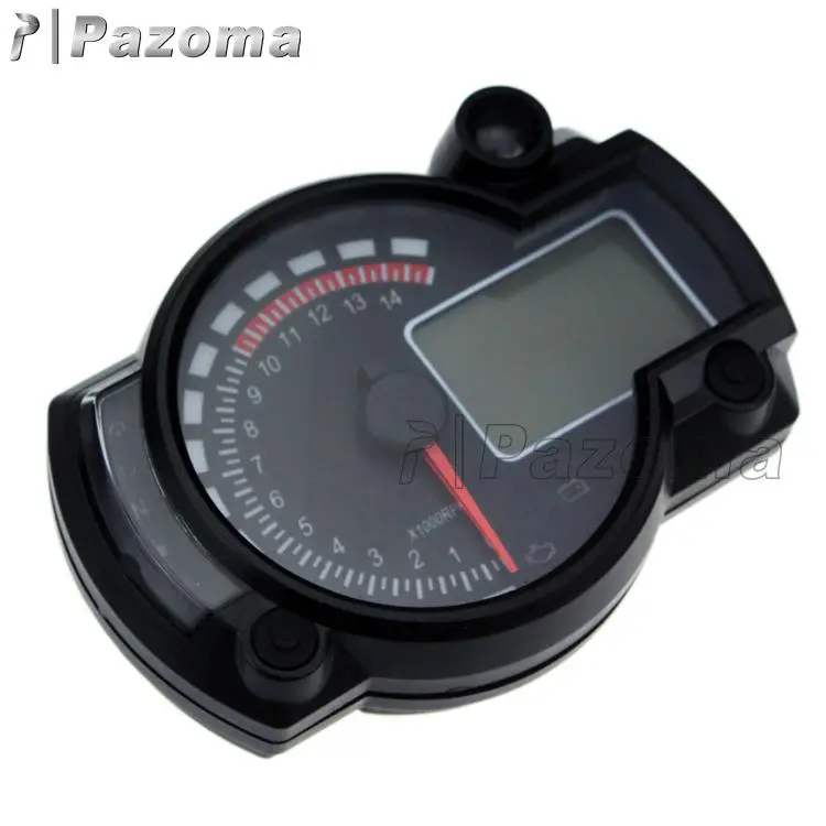 Universal Adjustable LCD Digital Motorcycle Tachometer Speedometer Odometer Instrument Panel