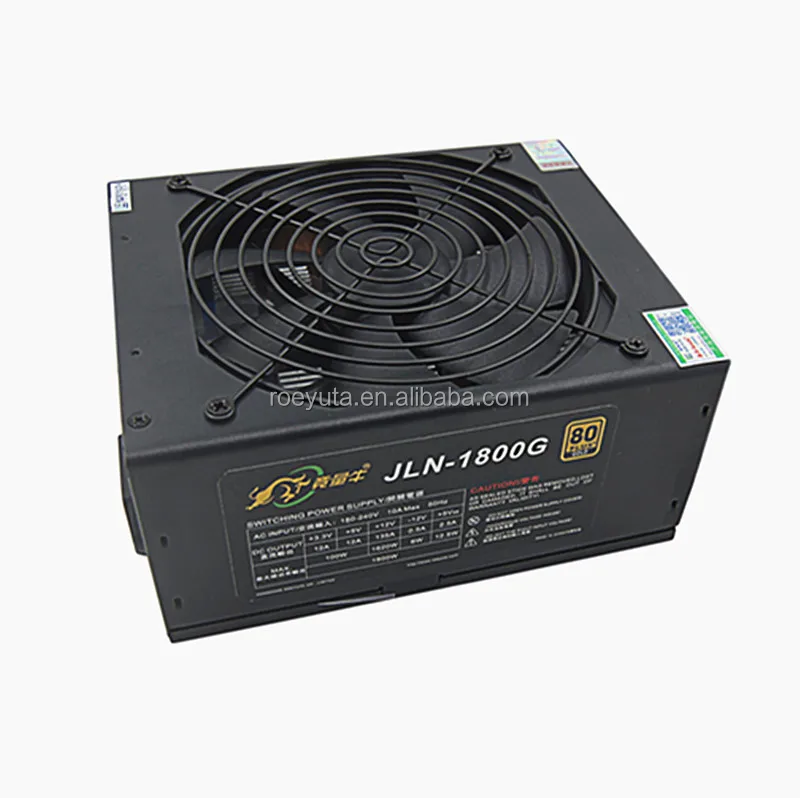 Ethereum БП 1800 Вт bitcoin ASIC добыча питания с 6 видеокарта h81 материнская плата