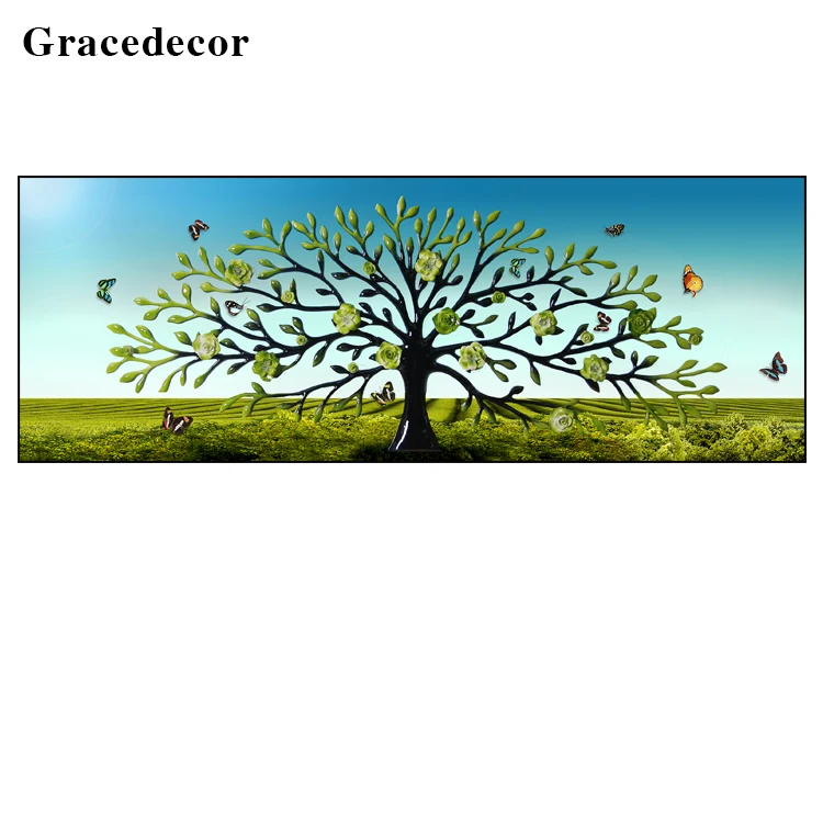 
Original Design Handmade Art Flower Tree 3D Relief Resin Painting 