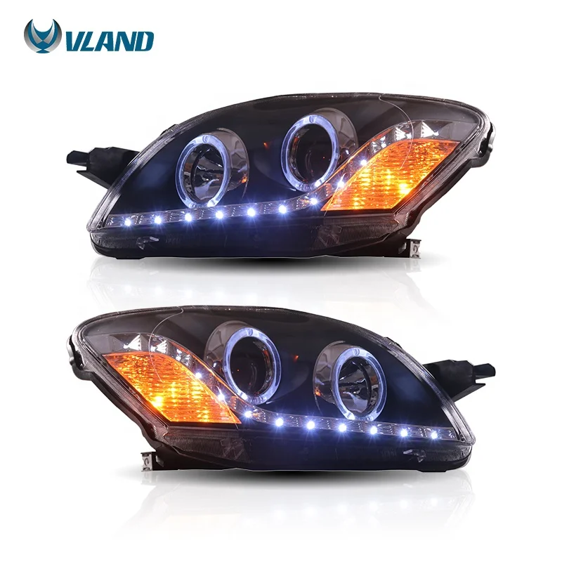 
VLAND factory manufacturer 2th Gen Belta Yaris SedanXP90 headlight 2008-2013 led headlight for Toyota vios 