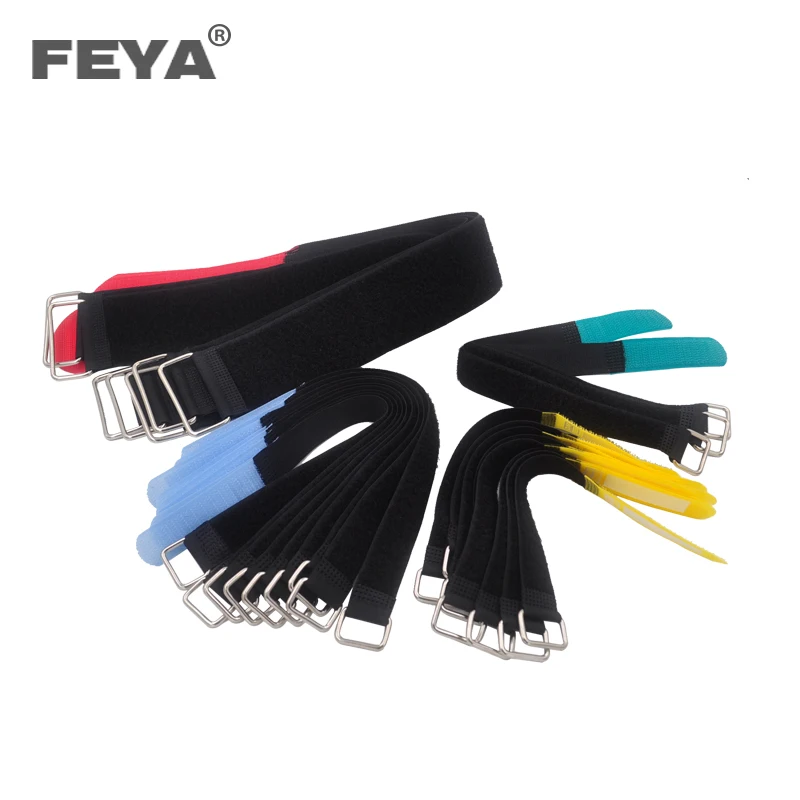 Adjustable multi-function notebook hook and loop strap with buckle