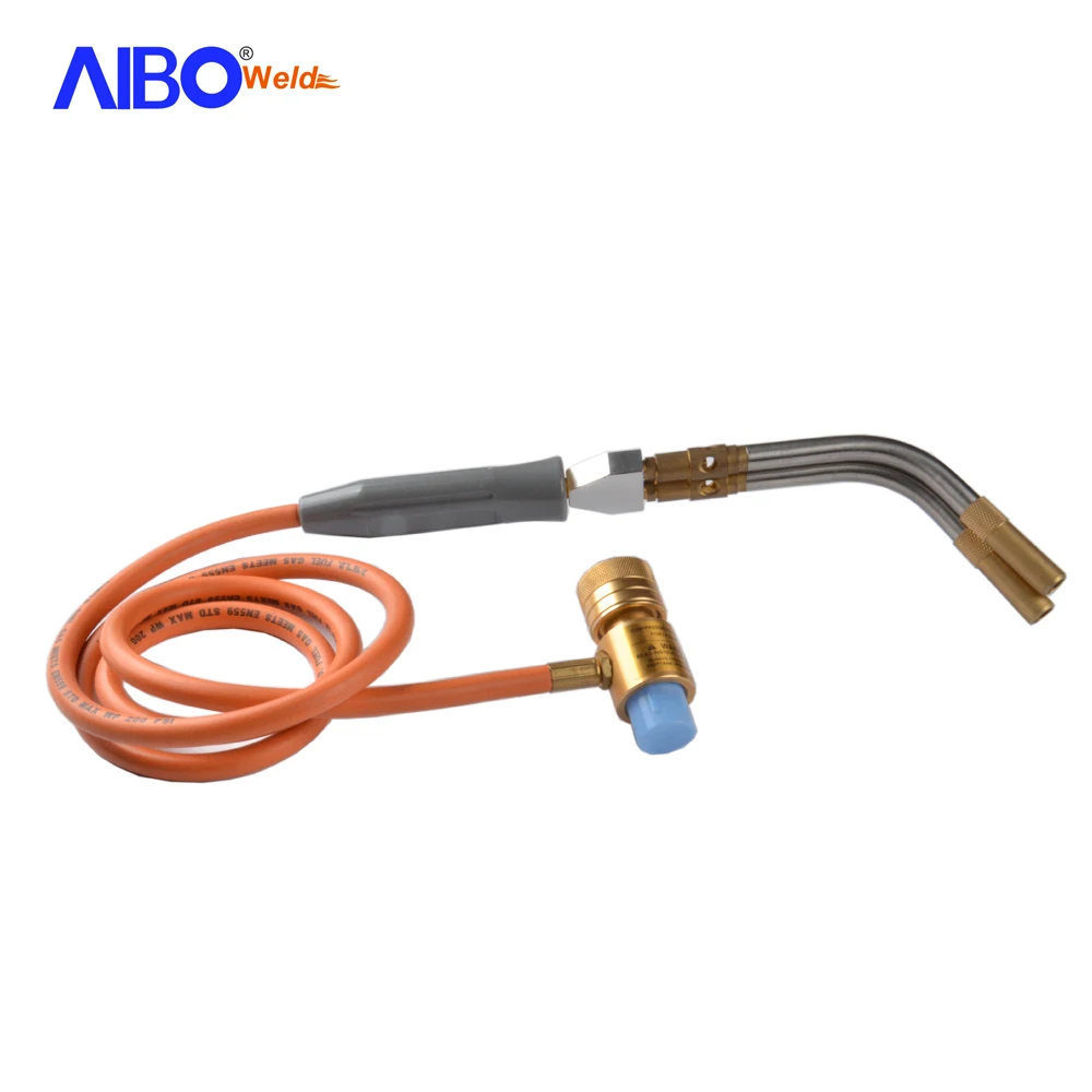 Professional MAPP Cartridge Cylinder Gas Brazing Soldering torch Welding Heating Application 1.5m hose CGA600 connection