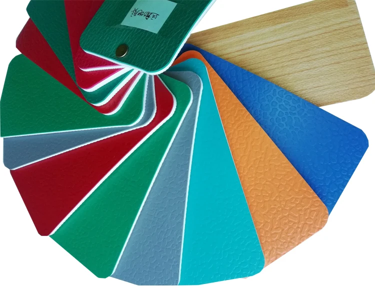 High Quality PVC Sports Flooring  2 layer synthetic pvc vinyl floor Carpet mat sports pvc floor tile