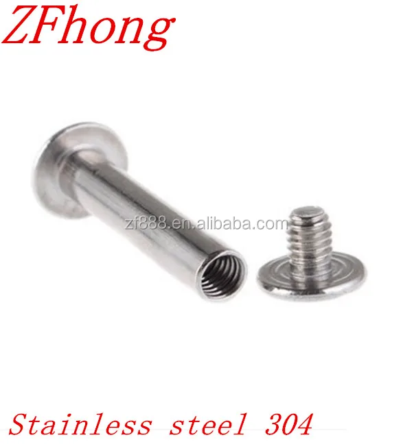 5mm stainless steel 304 chicago screws / menu screws /account book screws